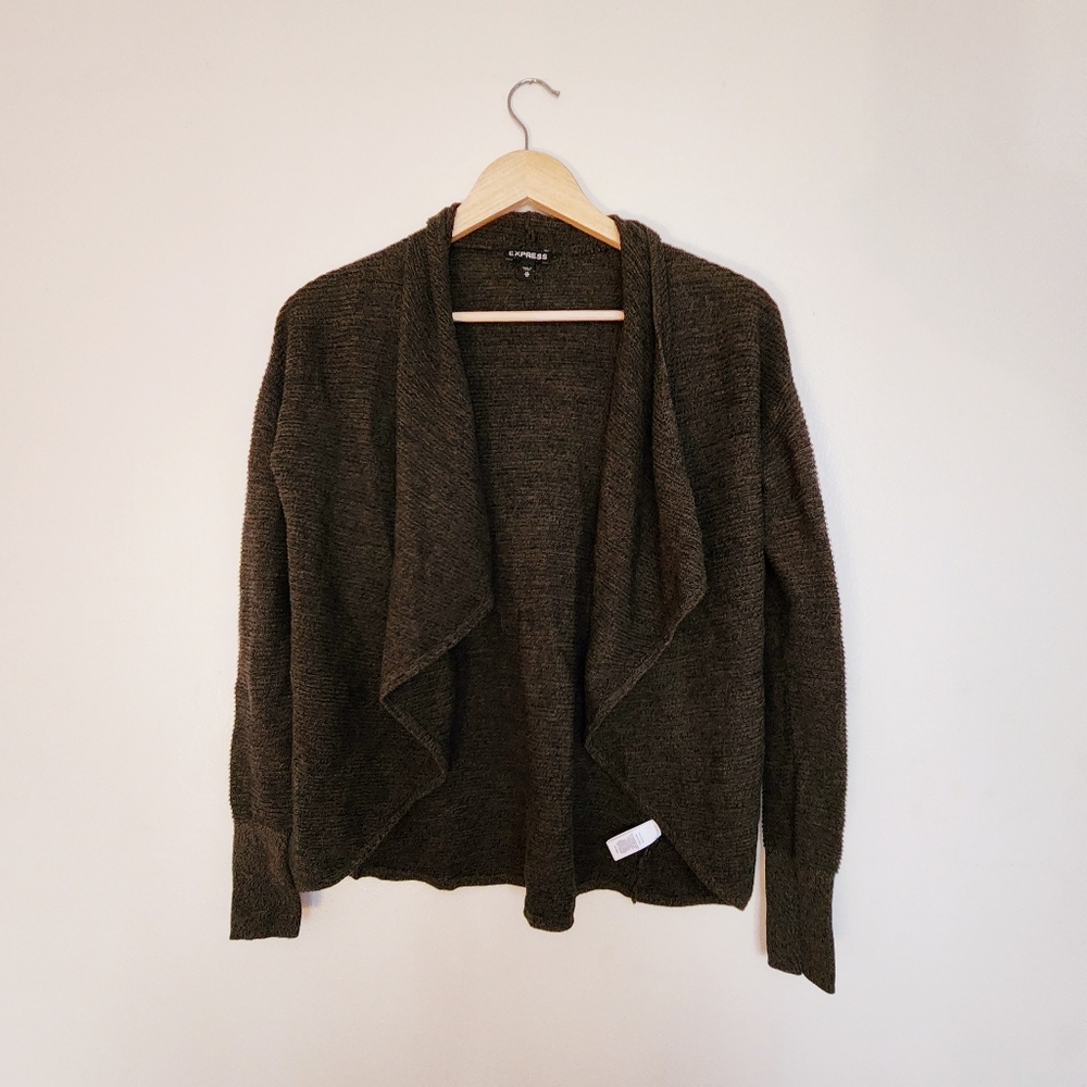 ✨2 for $5✨ Express Olive Open Front Cardigan Size XS